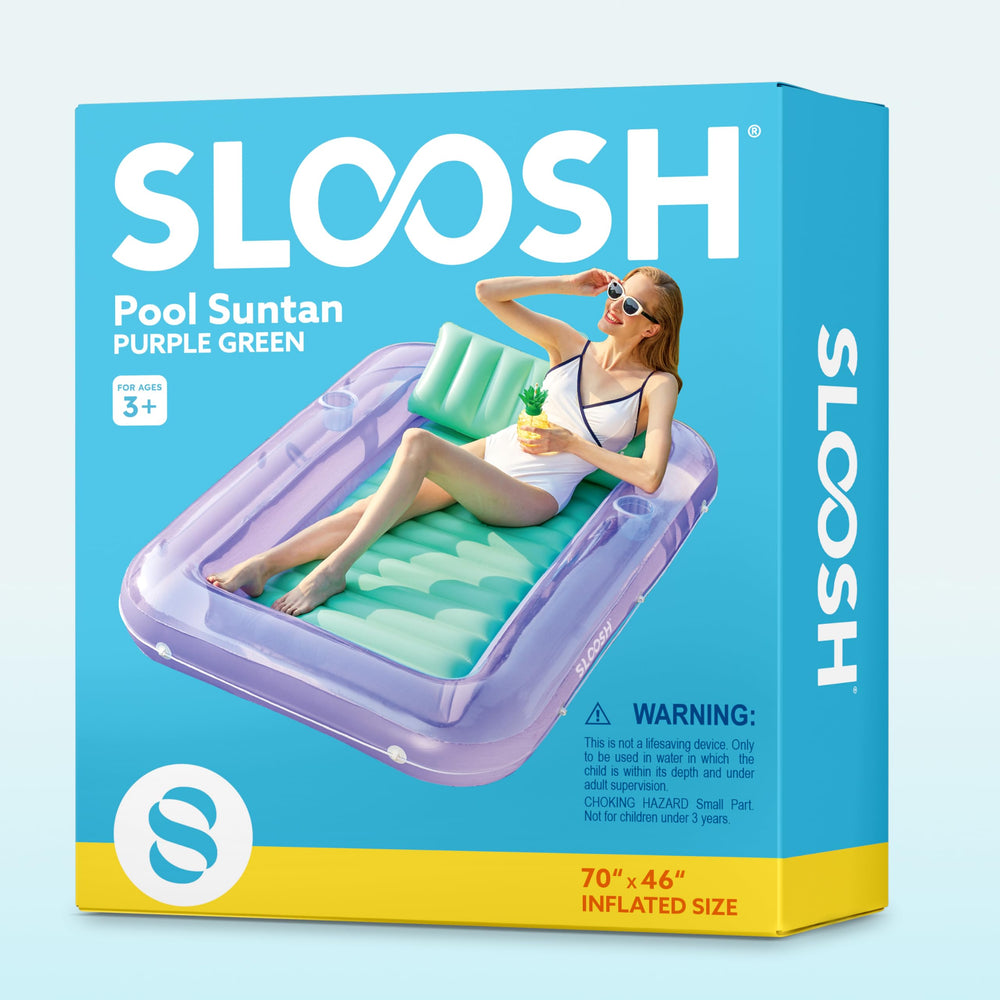 Sloosh water-based sunbathing bed for lake or poolside retreats