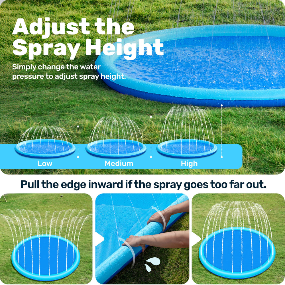 Sloosh splash pad surface showing non-slip texture for stability.