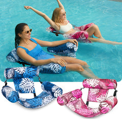 Sloosh pool float chair soft fabric cover offers gentle comfort during sun-filled days
