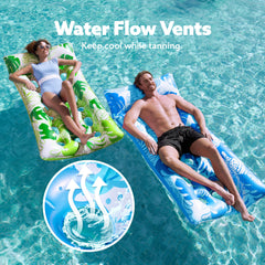 Sloosh pool float with water flow vents, keeps you refreshed