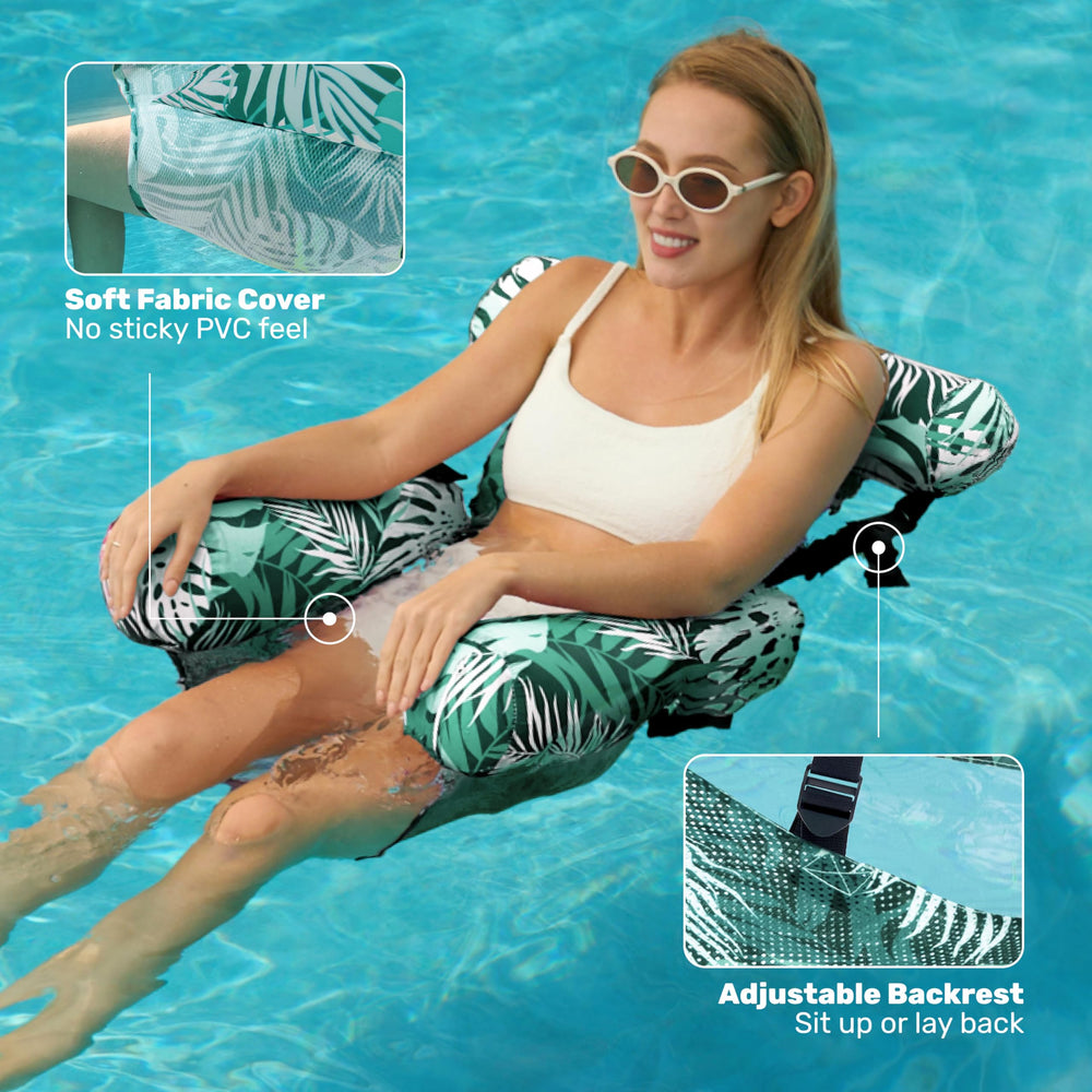 Sloosh pool floats chair featuring premium fabric for soft touch