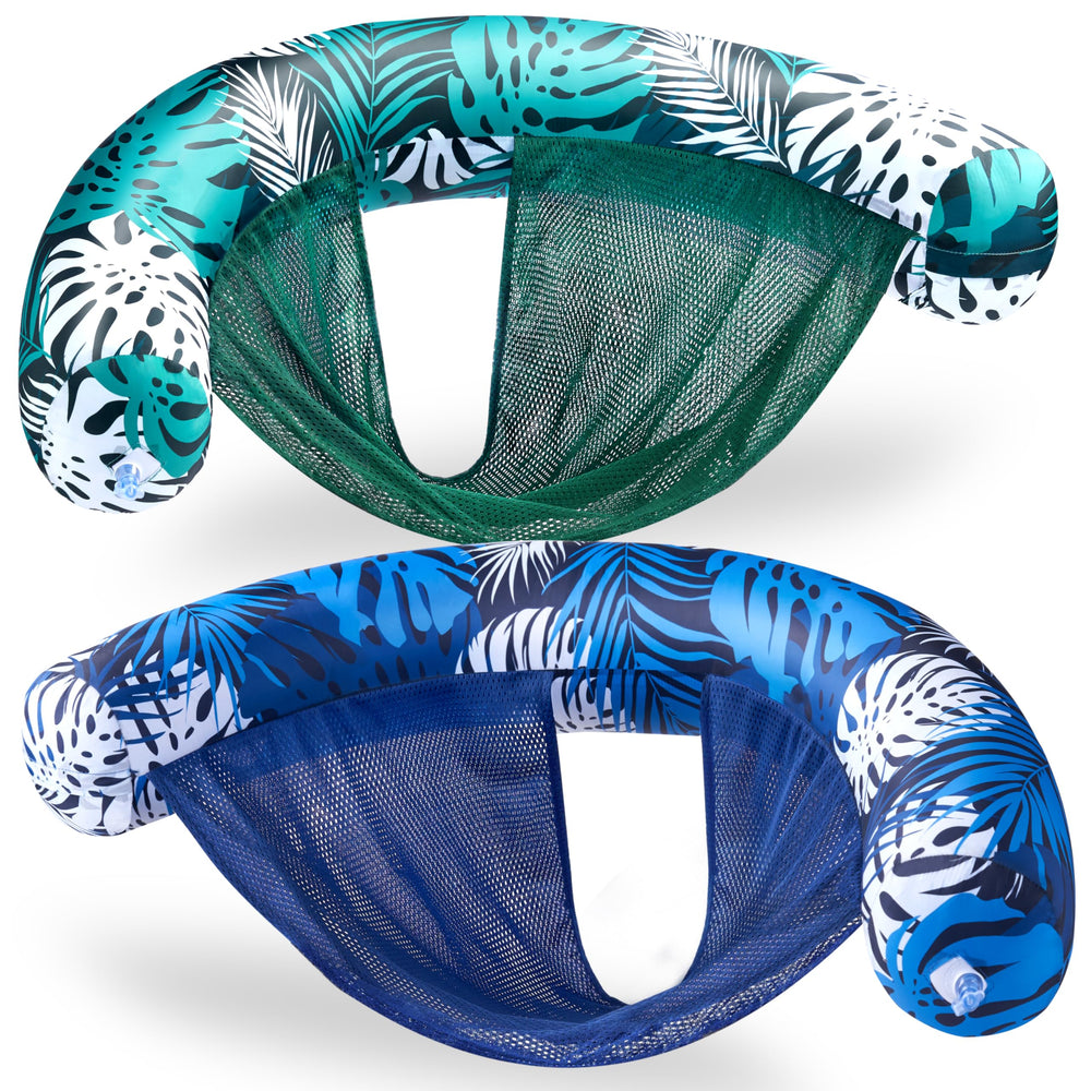 Sloosh pool floats chairs tropical leaves foldable for travel and storage