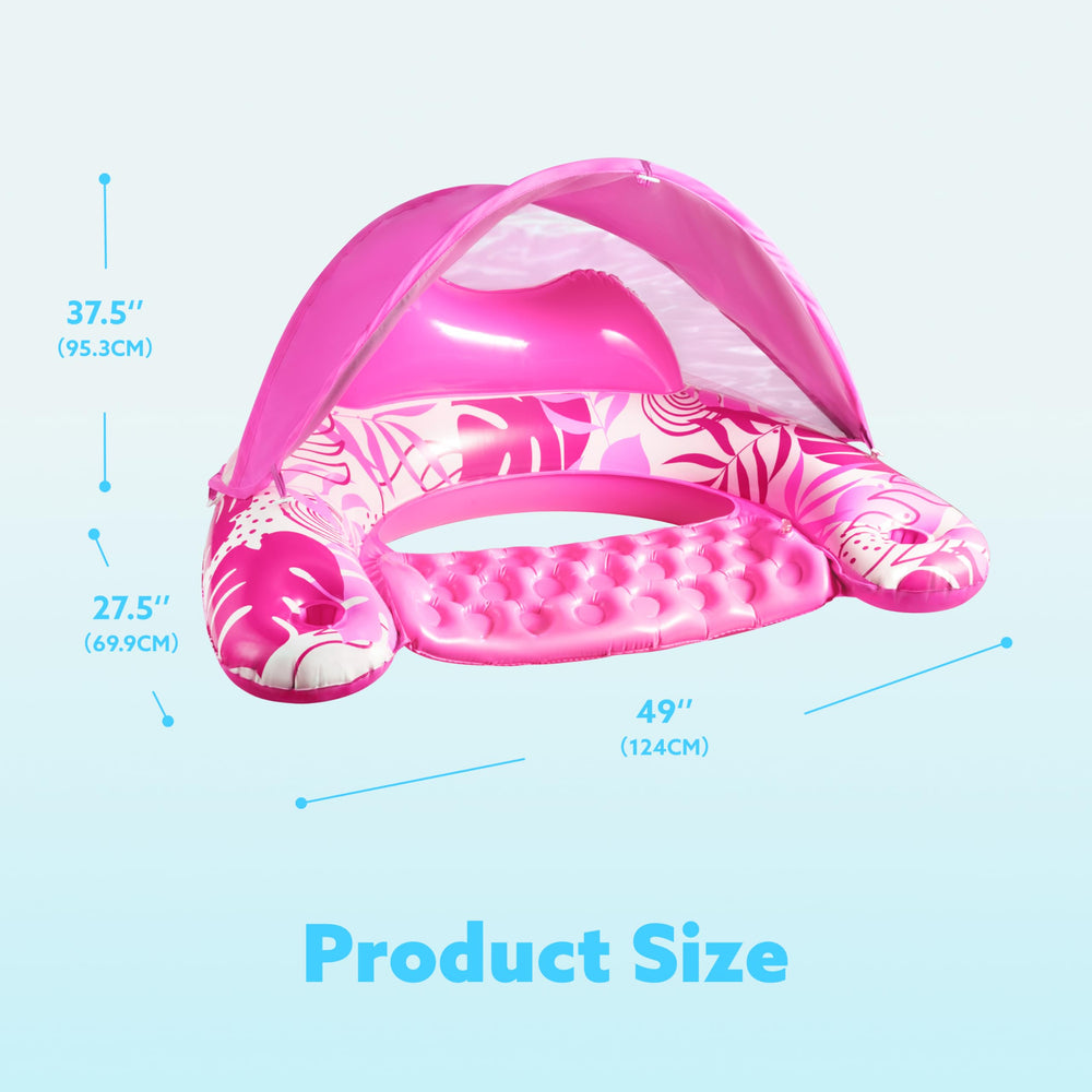 Sloosh pool floats durable seat pink supports up to 200 lbs for water adventure.