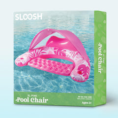 Sloosh pool floats tropical design pink enhances poolside style during sunny days.