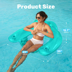 Sloosh pool floats arranged for a summer party and water fun.