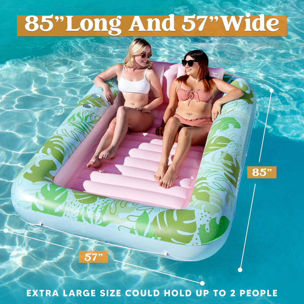 Sloosh pool lounger with removable pillow for customized head support