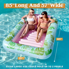 Sloosh pool lounger with removable pillow for customized head support