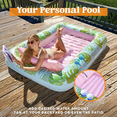 Sloosh ribbed air cushion base distributing weight for two