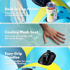 SLOOSH close-up of breathable cooling mesh seat on tube