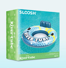 SLOOSH tube on water during a sunny river float
