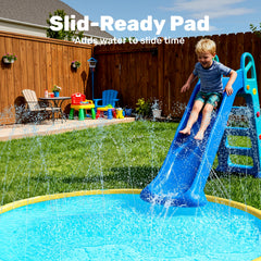 Sloosh splash pad lets kids and pets enjoy water play together.