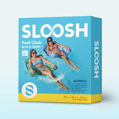 Sloosh stripe adult water chair for durable portable pool fun.