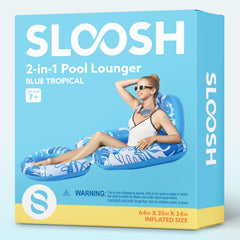 Sloosh tropical leaves design adds stylish flair to poolside relaxation.