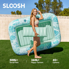 sloosh inflatable tanning bed made from uv resistant pvc up to 0.3mm.