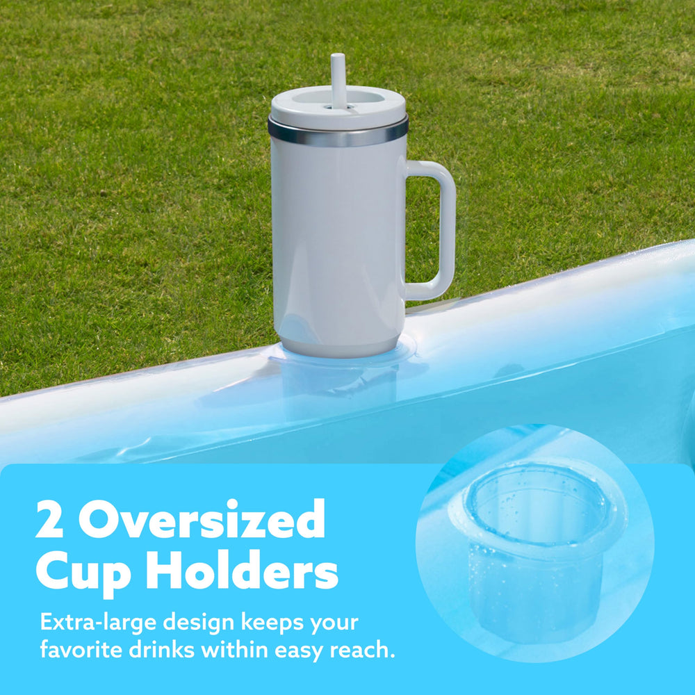 Sloosh UV-resistant PVC construction ensures durability for seasons of poolside lounging.