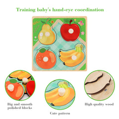 Slotic fruit puzzle, bright colors aid shape and color learning.