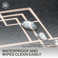 Slowplay Godel Poker Mat anti-slip underside with reinforced edges.
