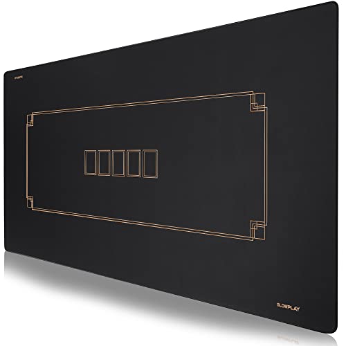 Slowplay Godel Poker Mat on table for a professional home setup.