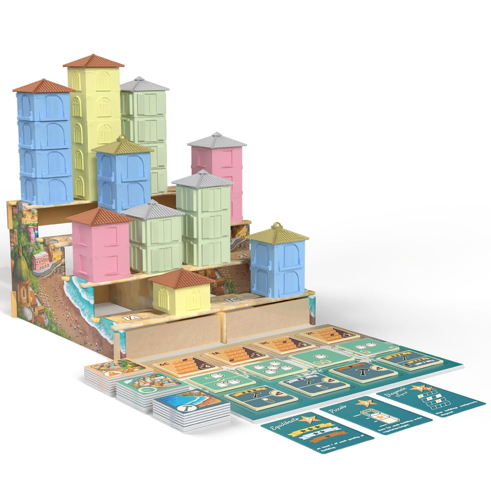 SlugFest Positano 3D cliffside board adds depth to planning seaside villas.