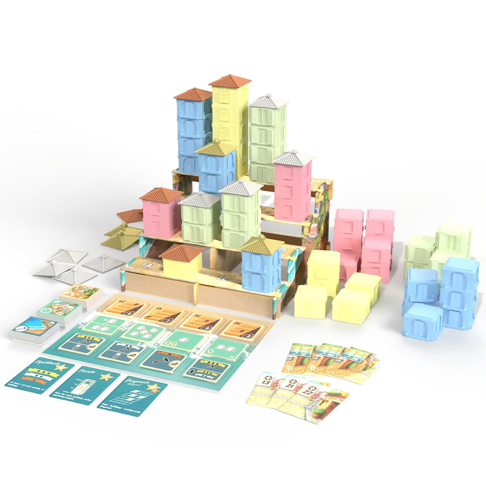 SlugFest Positano block tiles emphasize placement choices and sea-view scoring potential.