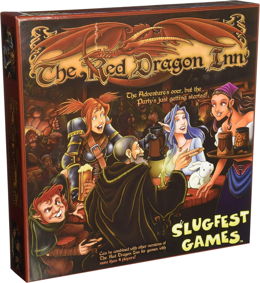 Slugfest Games The Red Dragon Inn card deck with vivid art for quick, social gameplay.