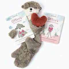 Slumberkins Otter Snuggler plush close-up for cozy bonding.