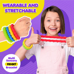 Small Fish 8-pack colorful sensory bracelets for tactile engagement