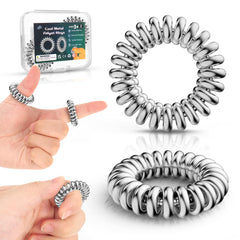 Small Fish fidget rings with 24 rollers closeup for stress relief.