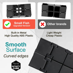 Small Fish Infinity Cube fold action in motion for tactile engagement