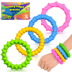 Small Fish Sensory Bracelet with bright texture on wrist supports calm focus during class