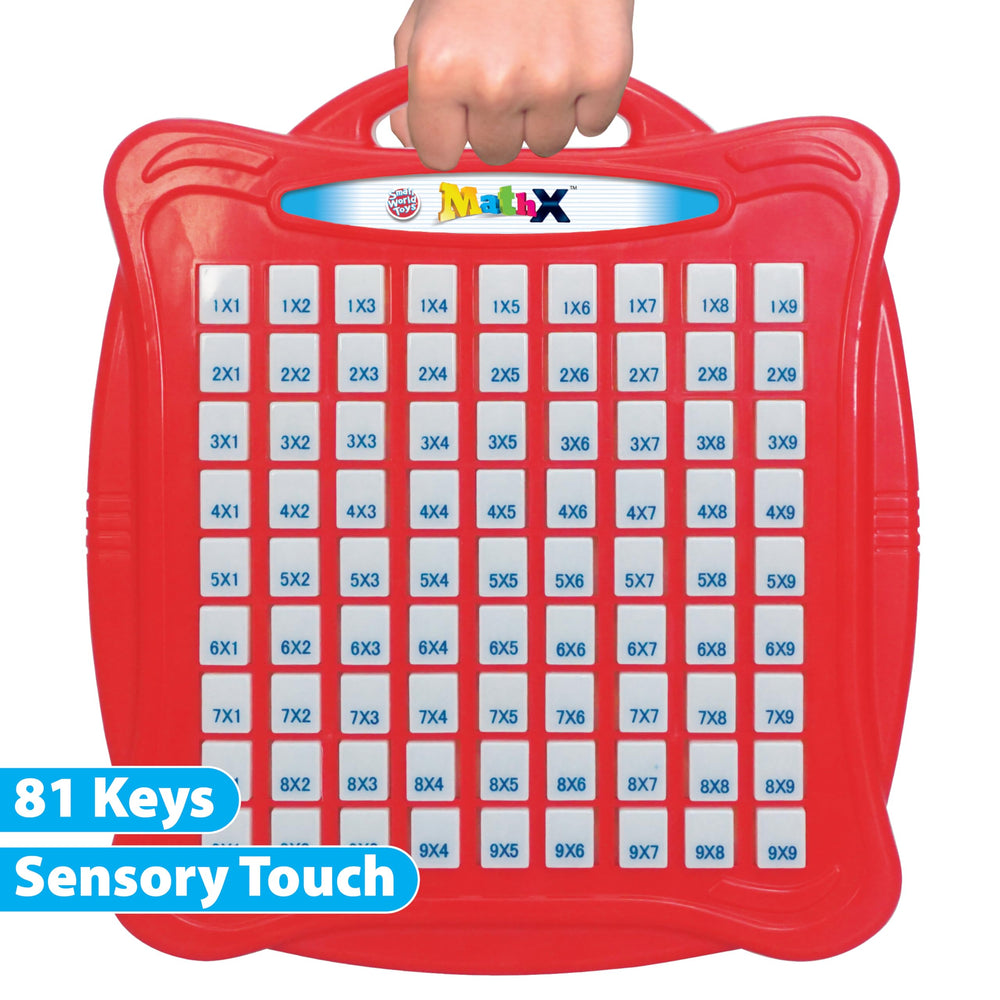 Small World Toys colorful 81-key grid encourages multiplication practice