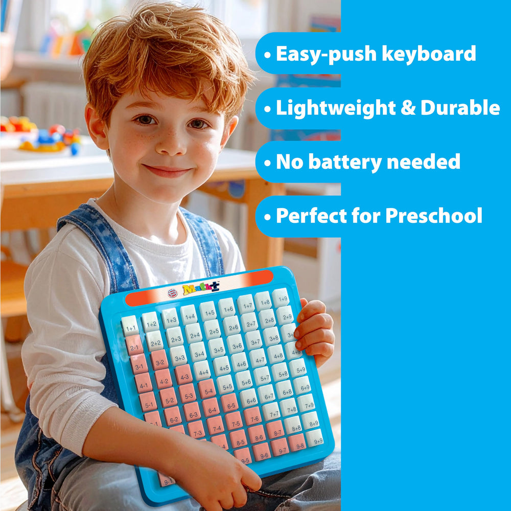 Small World Toys 81-key grid supports counting and basic operations for kids