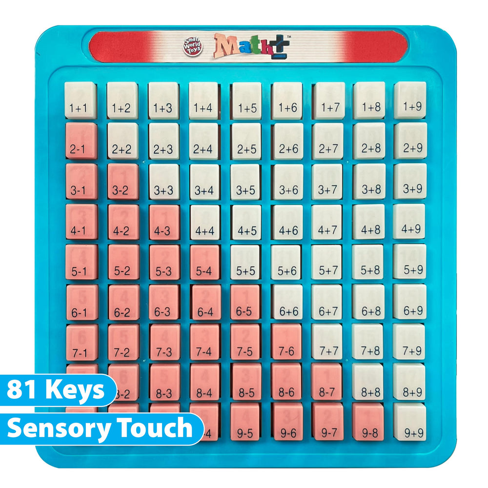 Small World Toys blue base travel-friendly math toy for quiet learning on the go