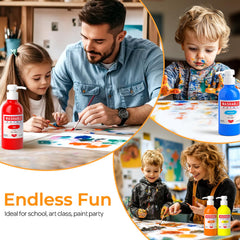 Smallbudi kids finger-paint activity using non-toxic materials for hands-on exploration.