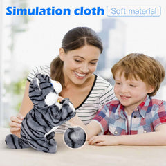 Smalody interactive plush cat durable stitching and soft touch fabric.