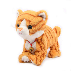 Smalody interactive plush cat yellow stands upright for engaging imaginative play.