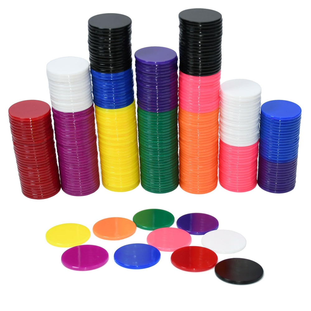Smartdealspro 300pcs 1 inch counting counters in bright colors for classroom math activities