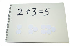 Classroom setup with counters for sorting and patterning