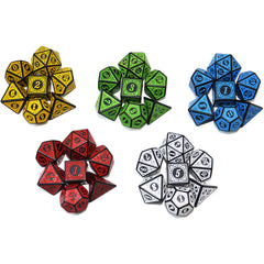 Smartdealspro colorful dice collection; d20 and d12 ideal for vibrant RPG nights