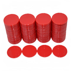 Smartdealspro red 25mm counting chips top view for math practice