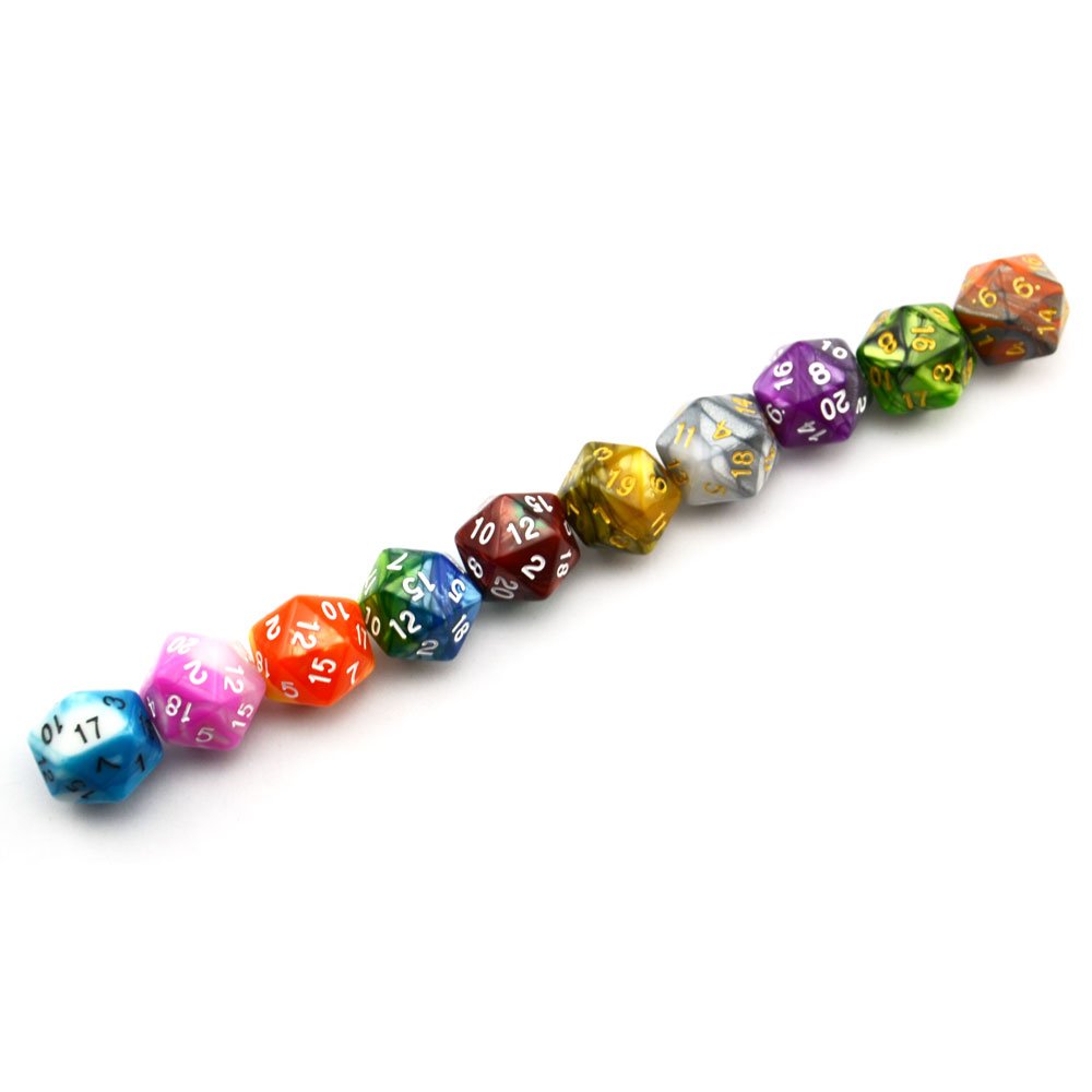 Smartdealspro double-color D20 dice with no repeats brighten campaigns