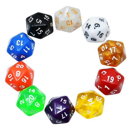 SmartDealsPro D20 dice in mixed colors for vibrant, easy-to-read tabletop play