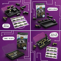 SmartGames IQ Circuit Series pieces and board displaying tangible puzzle components