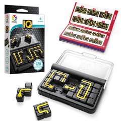 SmartGames IQ Circuit travel case keeps the game organized on the go.