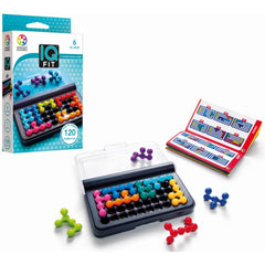 SmartGames IQ Fit travel case closed for portable brain teaser on the go.