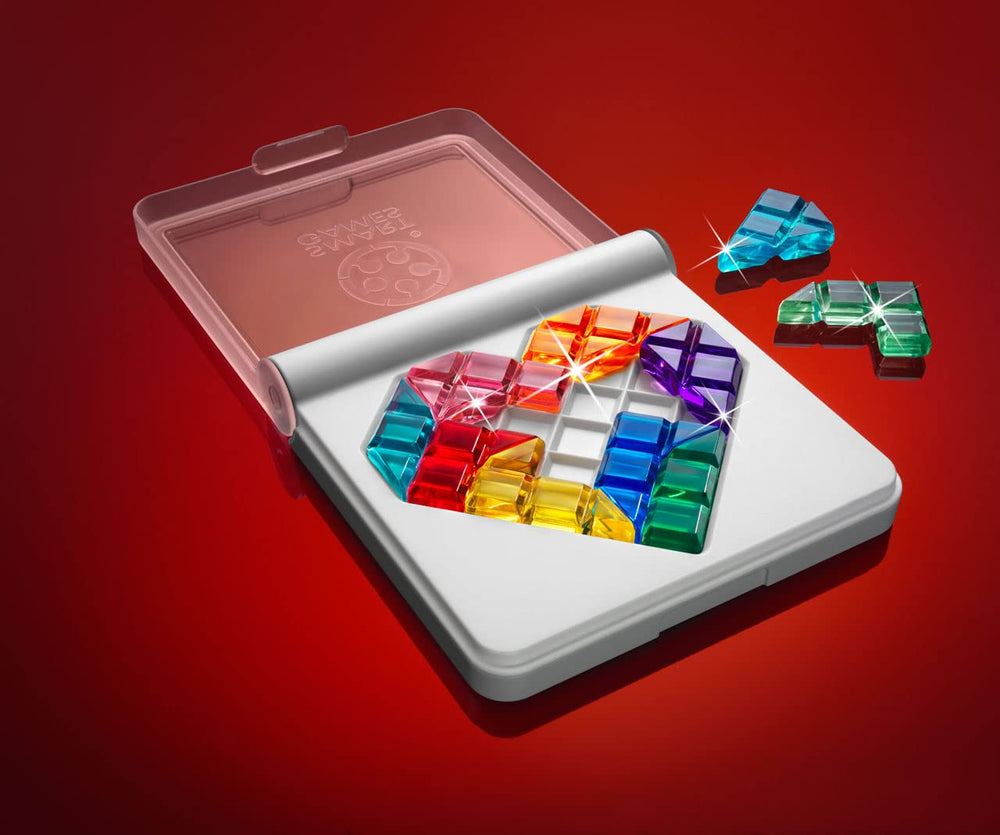 SmartGames IQ Love compact game board fits into small bags.