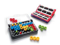 SmartGames IQ Twist challenge booklet with 120 tasks and solutions