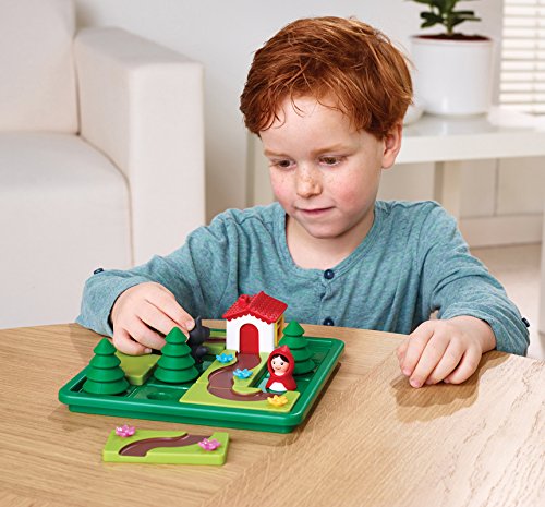 SmartGames Little Red Riding Hood pieces support hands-on problem solving and fine motor skills.