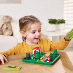SmartGames Little Red Riding Hood wolf-avoidance gameplay teaches strategic planning.