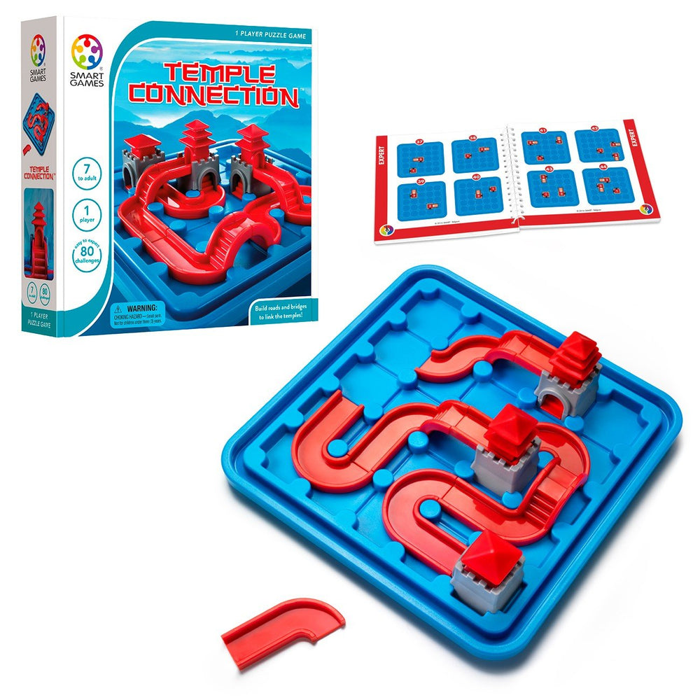 SmartGames Temple Connection 3D puzzle powers spatial reasoning with connected temples.
